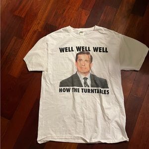 The office Michael Scott graphic T white size medium